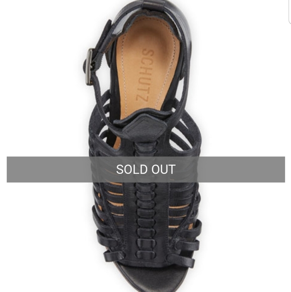 NWT Schutz Lalo Woven Leather Wedge Sandals - Picture 8 of 8